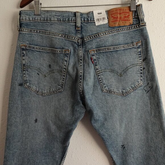Levi's 512 Slim Taper Jeans Size 32x28 Stretch Denim Spatter READ MEASUREMENTS - Picture 7 of 13